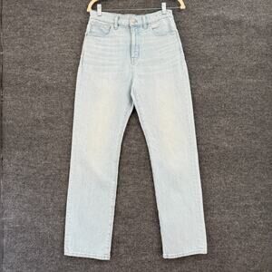 Madewell Jeans Womens 28 90s Straight Light Wash High Rise Stretch Denim Mom